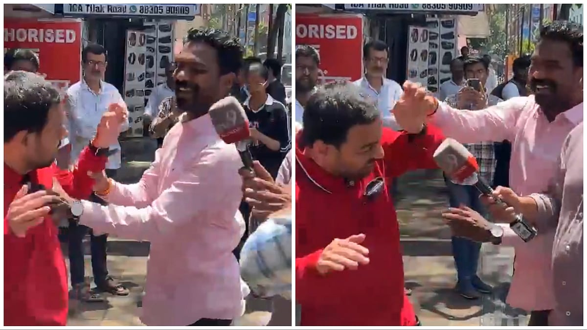 Vidyanand Bapat Slapped in Pune While Speaking to Media