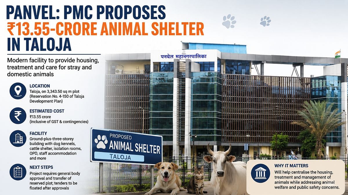 Panvel Municipal Corporation Plans ₹13.55-Crore Animal Shelter