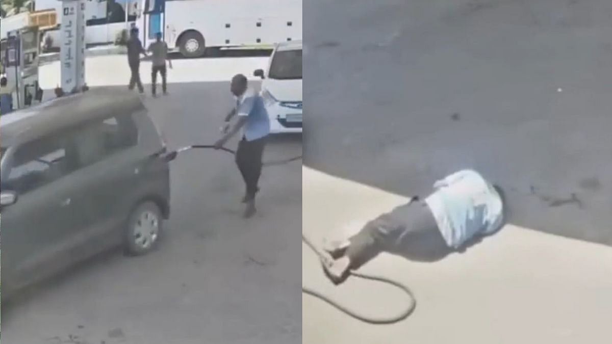 Kerala Petrol Pump Accident: Attendant Dragged by WagonR