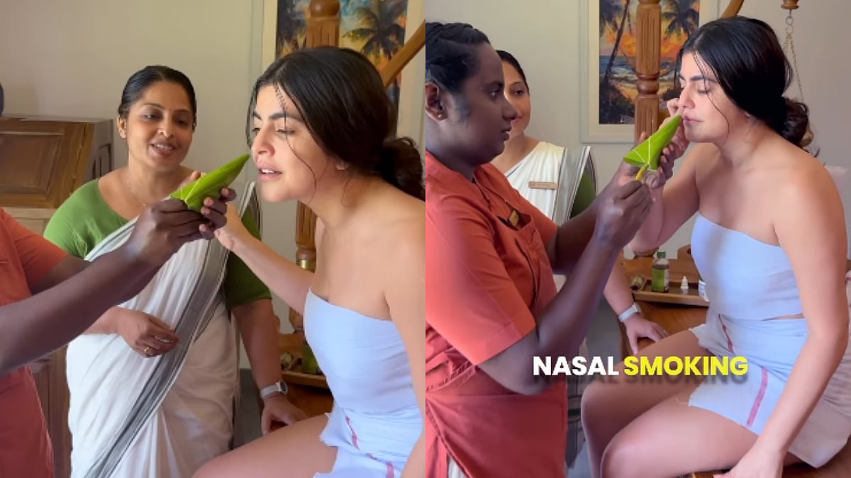 Shenaz Treasury Tries Ayurvedic Smoking