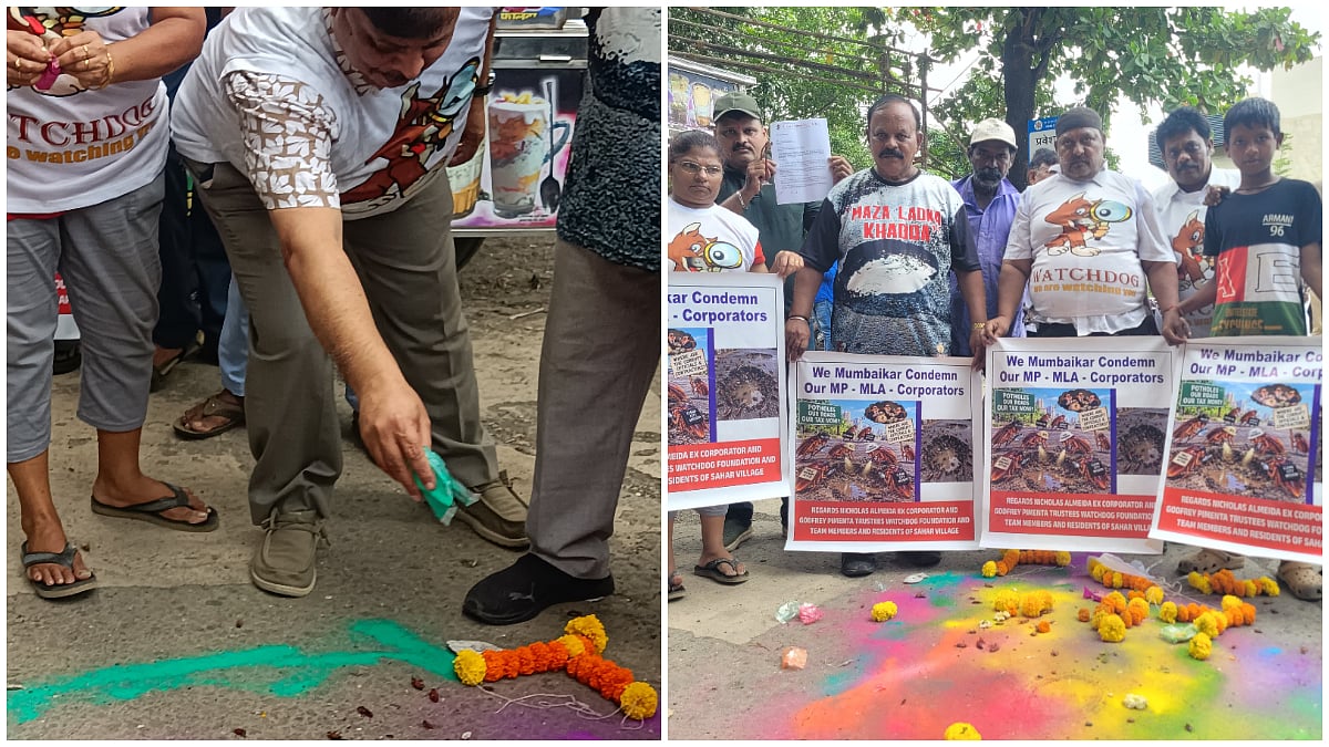 Mumbai Activists Release Cockroaches To Protest Potholes