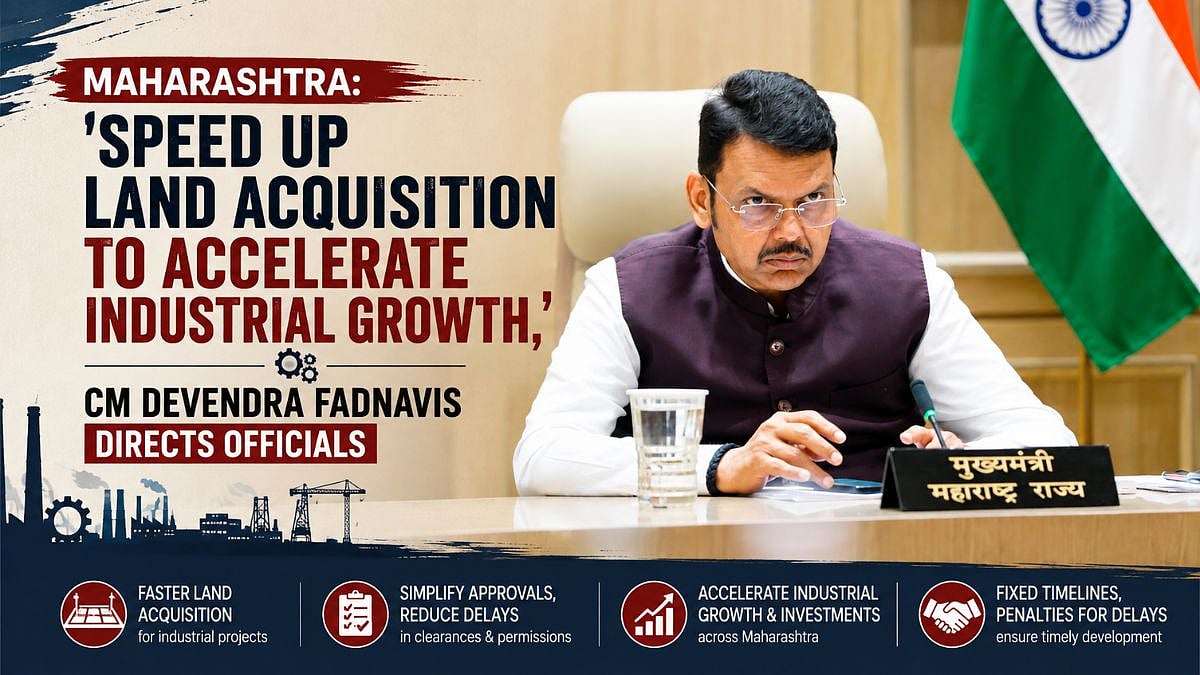 CM Fadnavis Directs Faster Land Acquisition for Industrial Growth