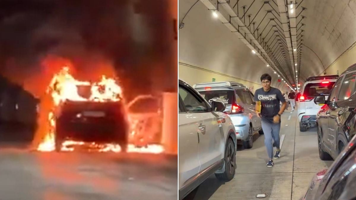 Car Catches Fire in Coastal Road Tunnel