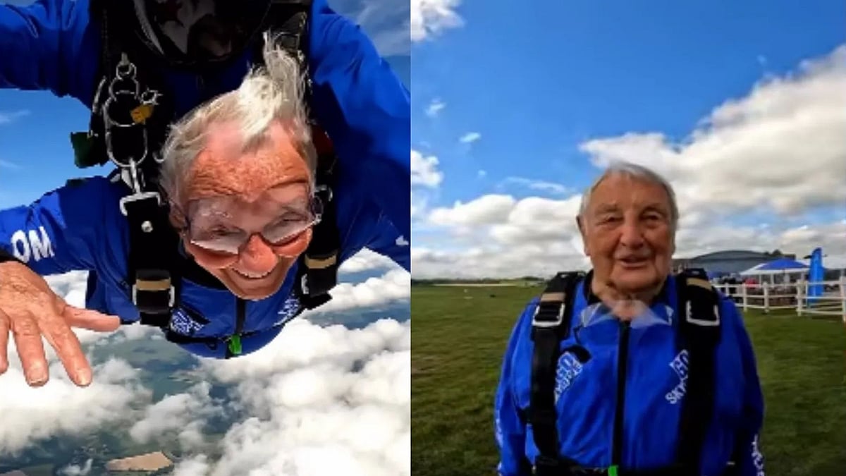 91-Year-Old UK Man Skydives, Raises ₹4 Lakh