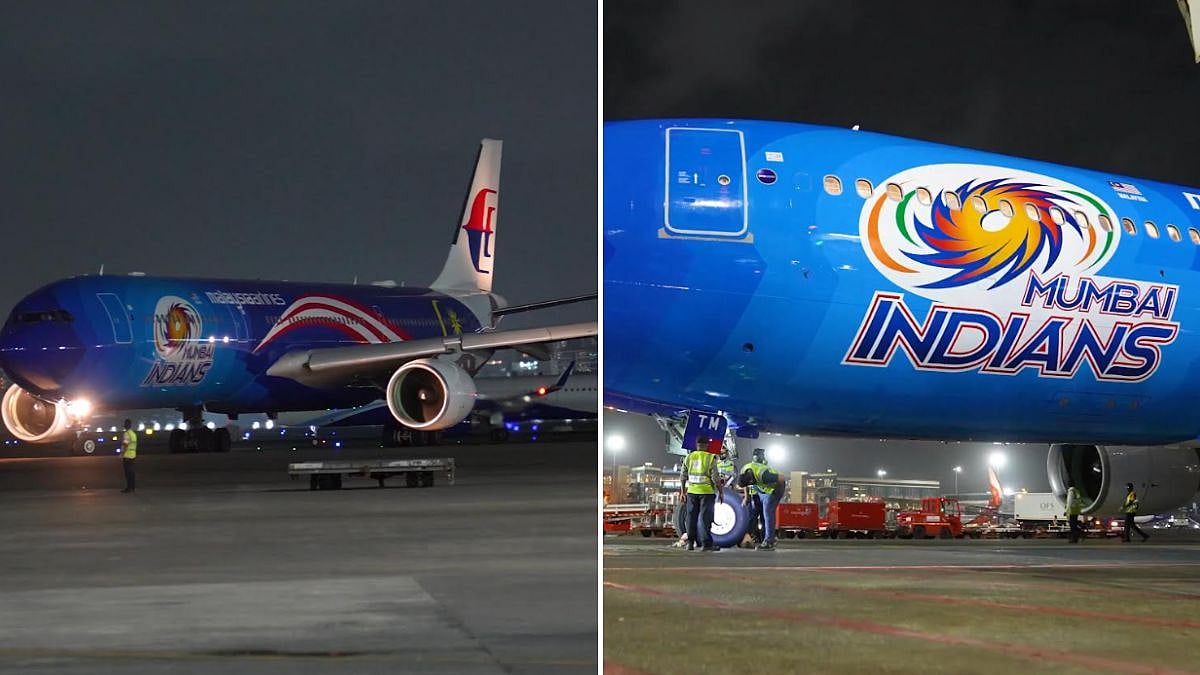 Malaysia Airlines' Mumbai Indians Jet Arrives in Mumbai