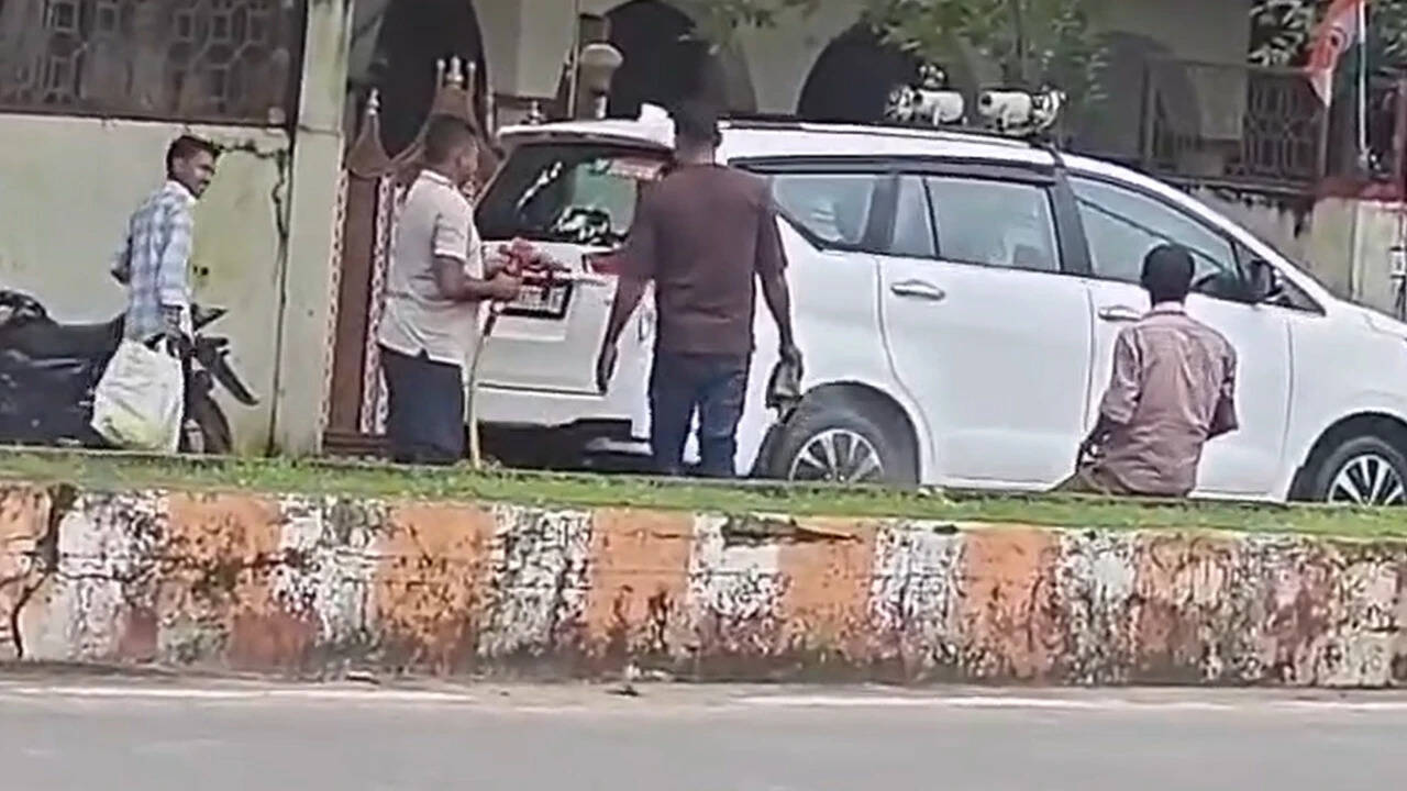 MLA's Car Washed with Fire Tender in MP