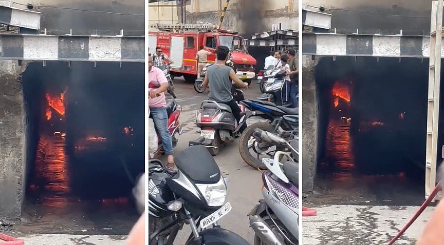 Car Catches Fire Under Railway Bridge
