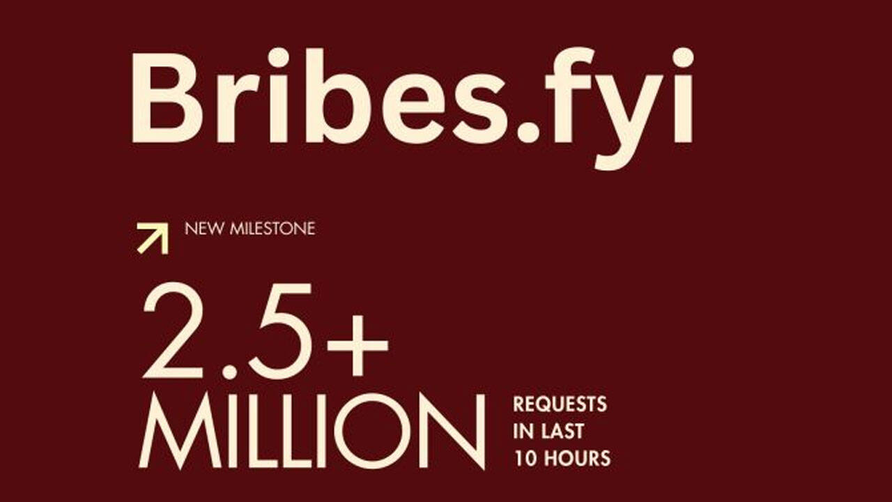 Bribes.fyi Shuts Down After 5 Million Requests