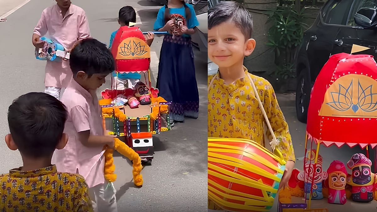 Kids Recreate Jagannath Rath Yatra, Win Hearts Online