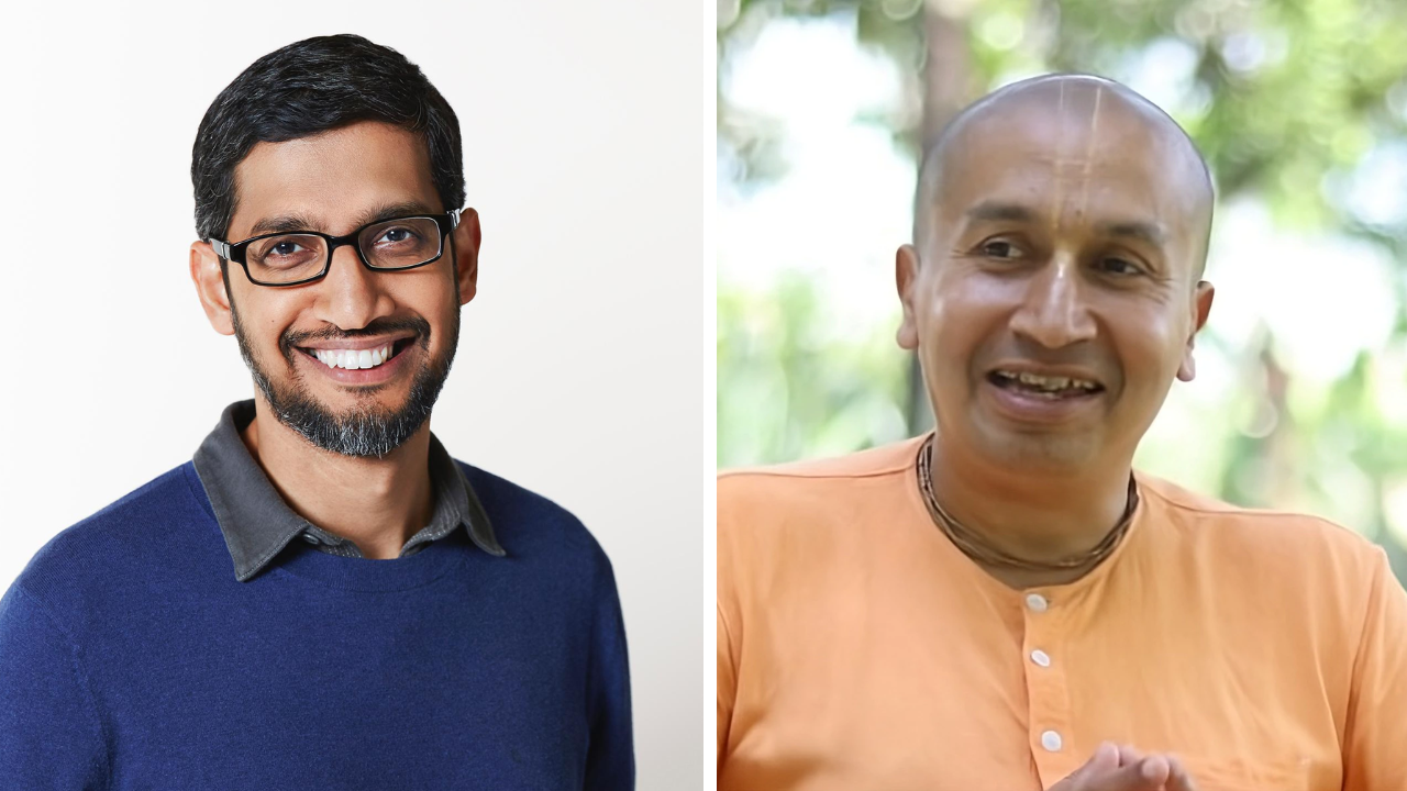 Sundar Pichai Meets IIT Batchmate Turned Monk