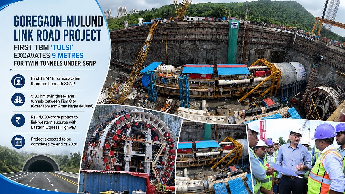 Goregaon-Mulund Link Road TBM Excavates 9 Metres