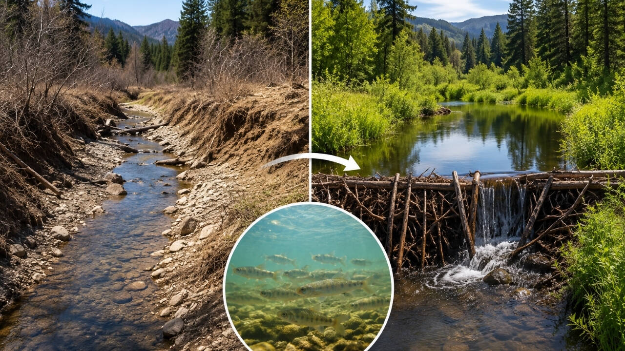 Beaver-Like Dams Boost Salmon Survival Rates