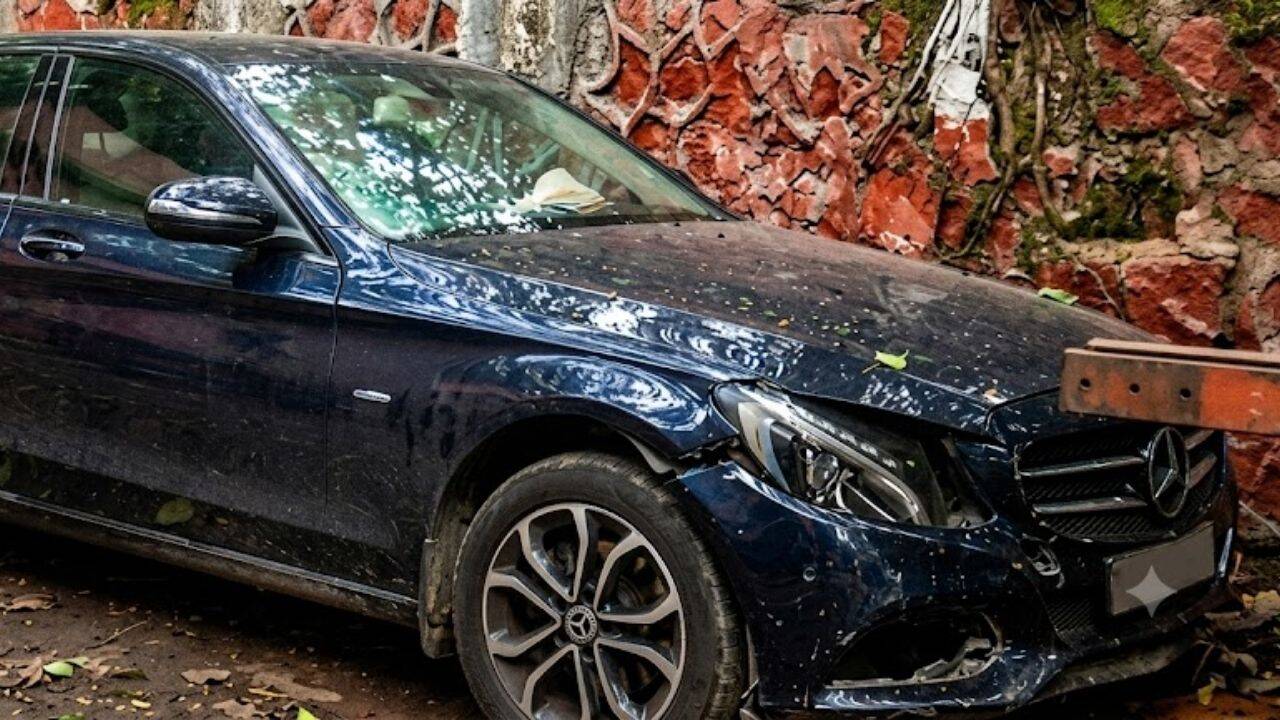 Mercedes Hits Scooty, Kills Rider in Delhi