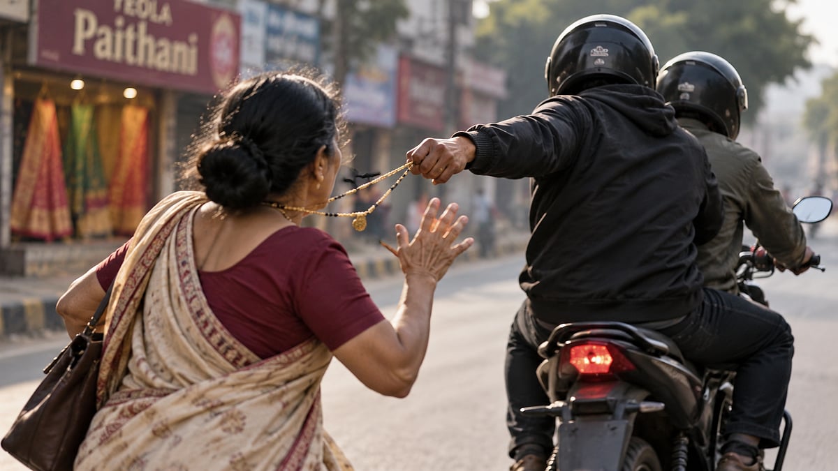 Pune Woman Injured as Thieves Snatch ₹1.2 Lakh Mangalsutra