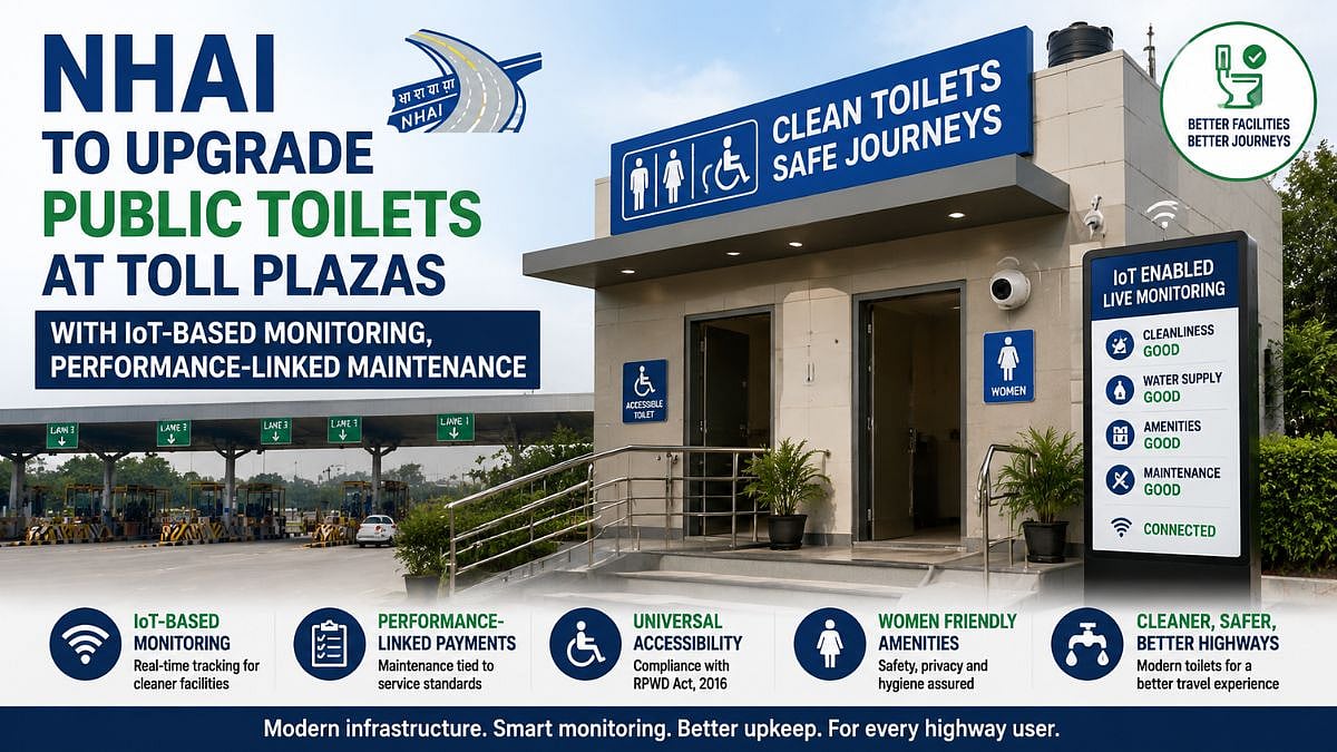 NHAI Upgrades Toll Plaza Toilets With IoT Monitoring