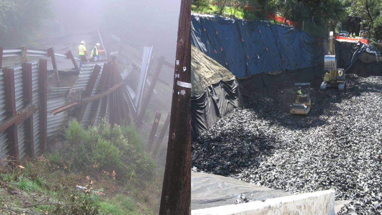 California Road Rebuilt with 330,000 Waste Tyres