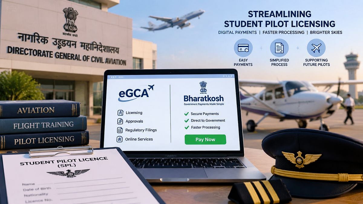 DGCA Integrates Bharatkosh For Student Pilot Licence Payments