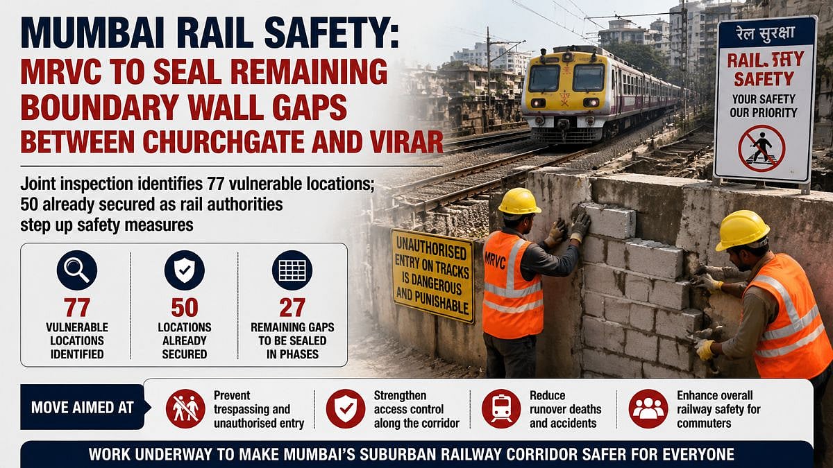 Mumbai Railway To Seal Boundary Wall Gaps