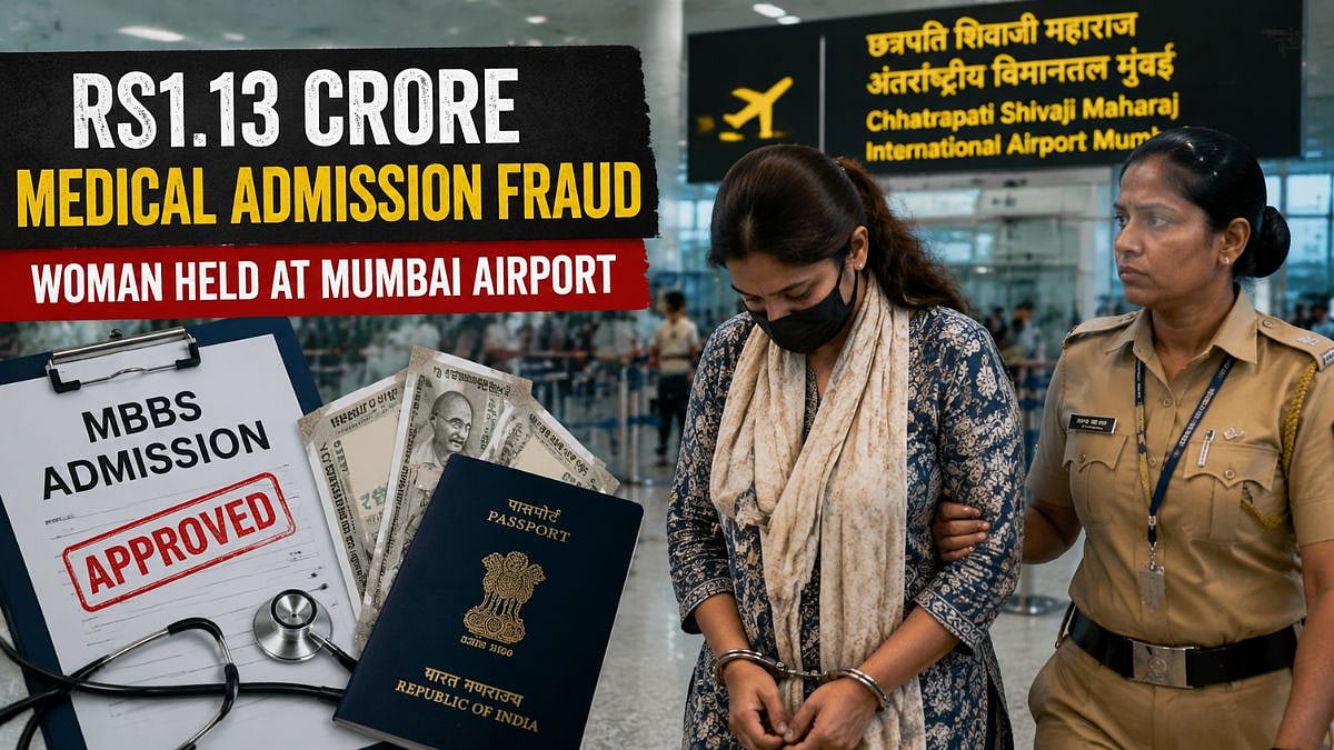 Pune Woman Arrested At Mumbai Airport For ₹1.13 Crore MBBS Admission Fraud