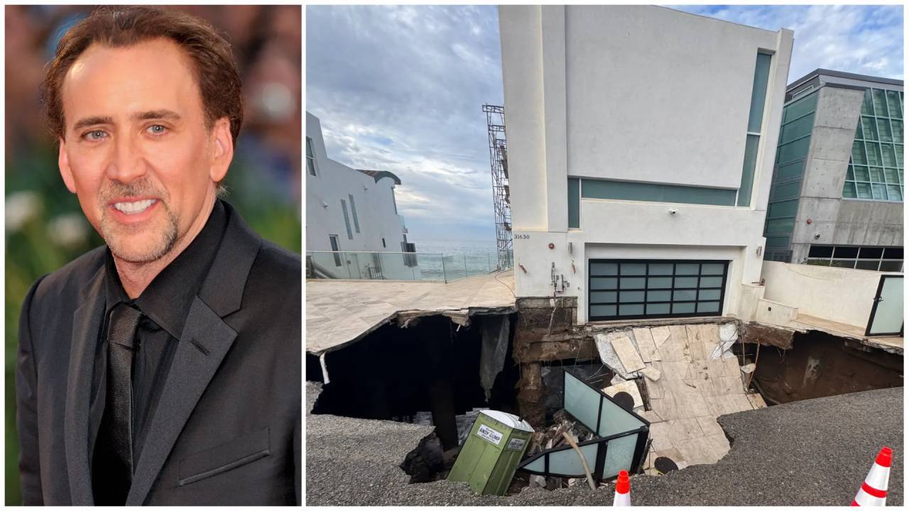 Nicolas Cage's Malibu Mansion Hit by 30ft Sinkhole