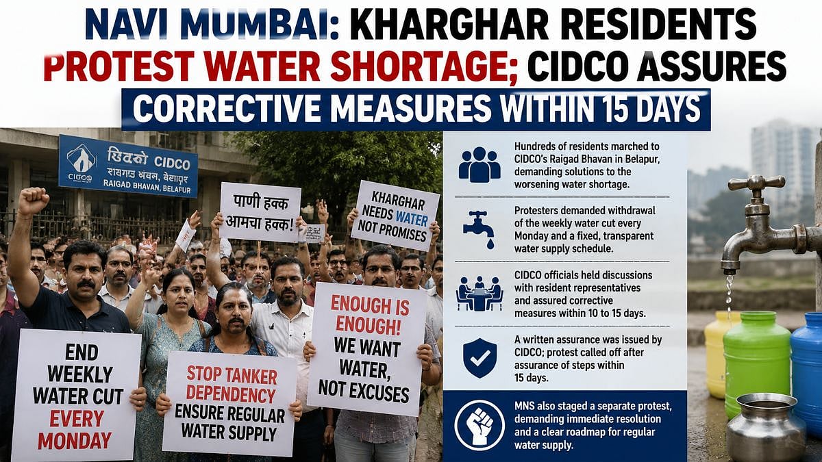 Navi Mumbai: Kharghar Residents Protest Water Shortage