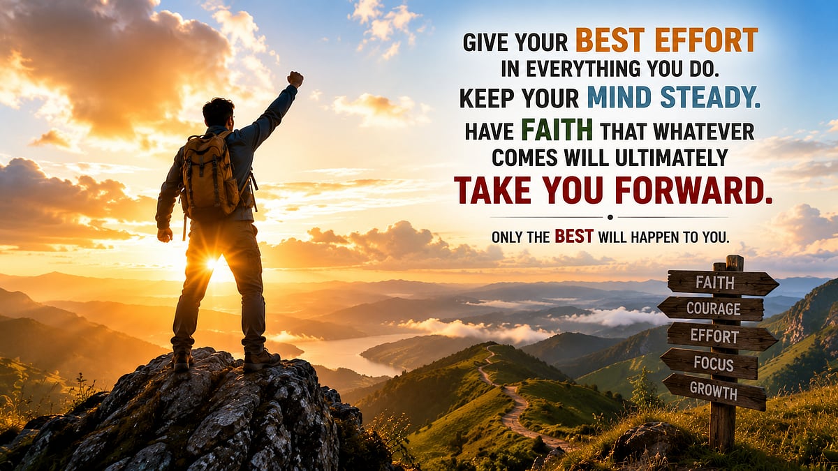 Face Challenges With Courage, Faith And Effort