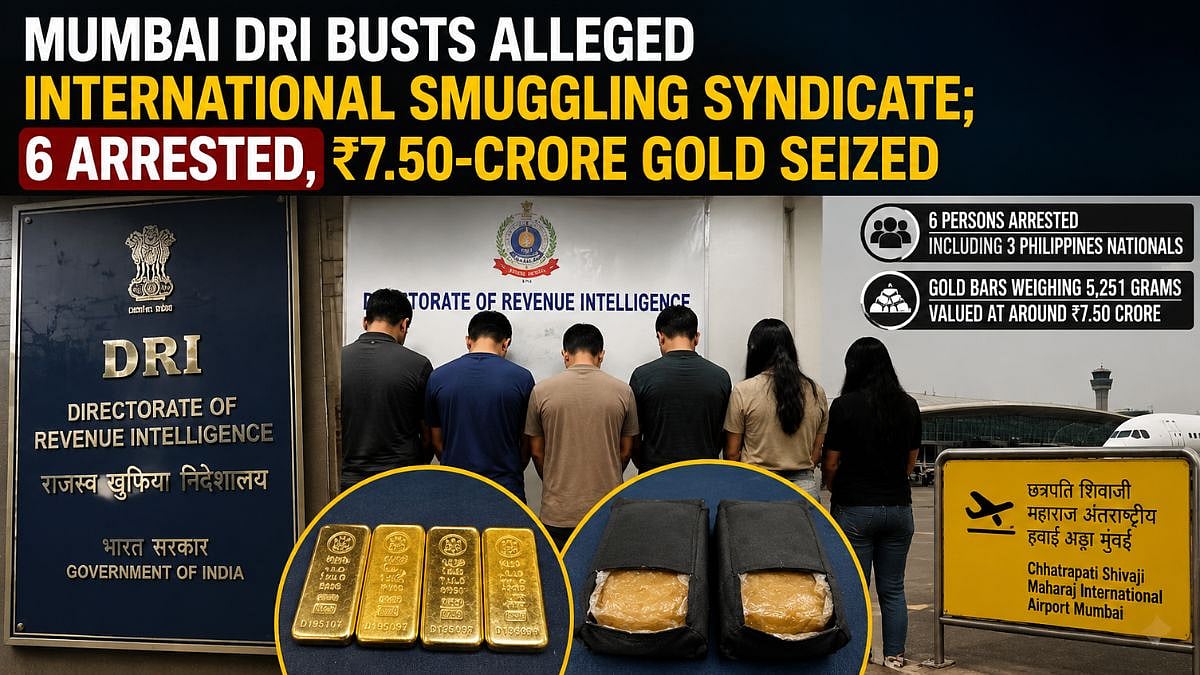 Mumbai DRI Busts International Gold Smuggling Syndicate