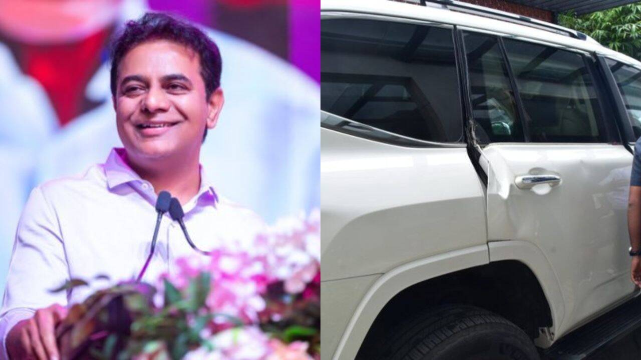 KT Rama Rao's Car Hit by Lorry in Telangana