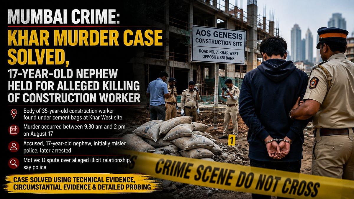Mumbai Police Solve Khar Murder Case, Arrest 17-Year-Old Nephew