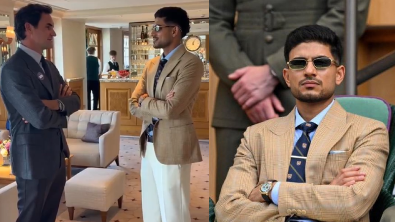 Shubman Gill Meets Federer At Wimbledon
