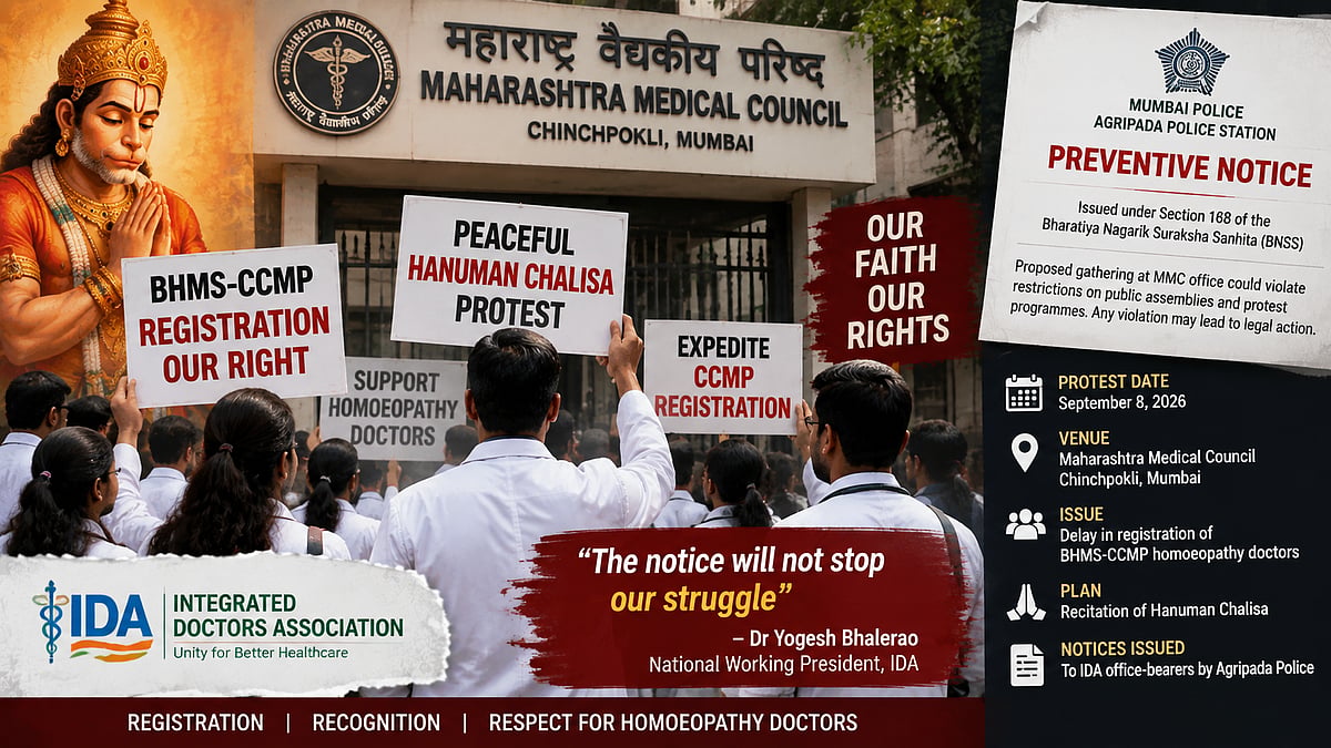 BHMS-CCMP Doctors Protest Outside MMC Office