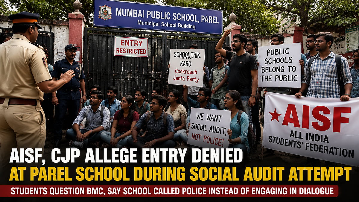 AISF Denied Entry At Parel Mumbai School