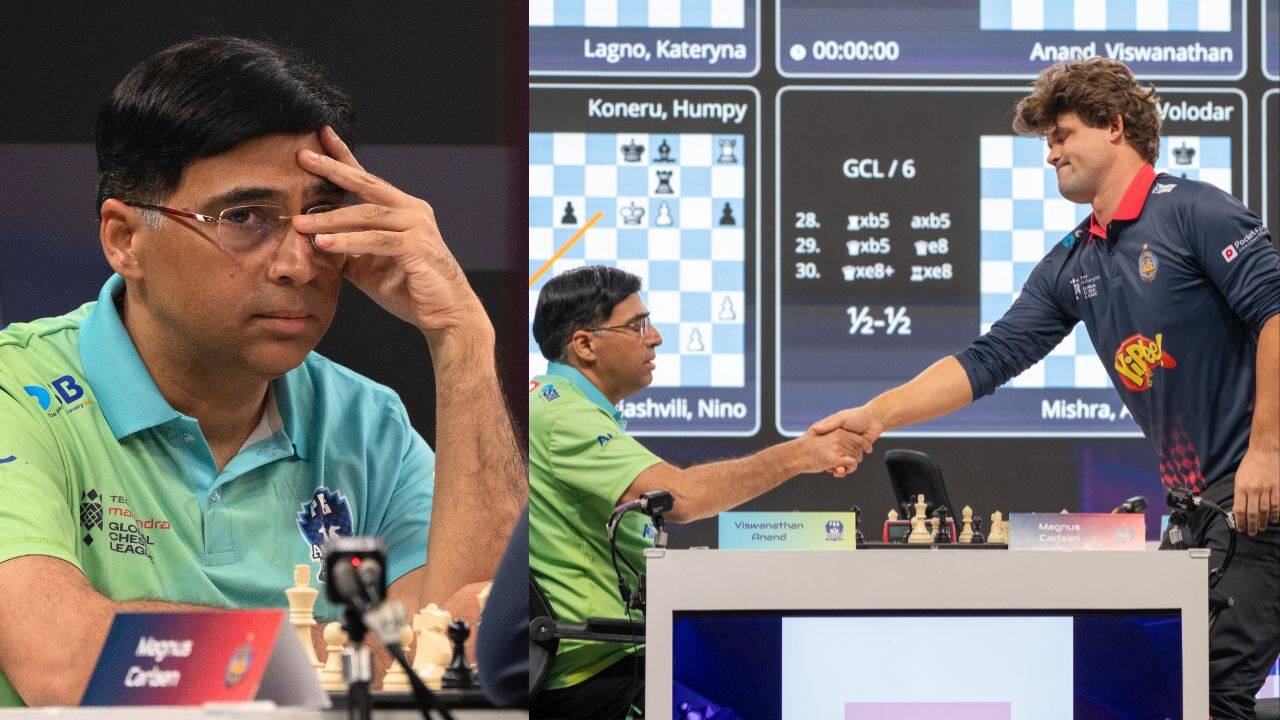 Anand Loses to Carlsen on Time in Global Chess League