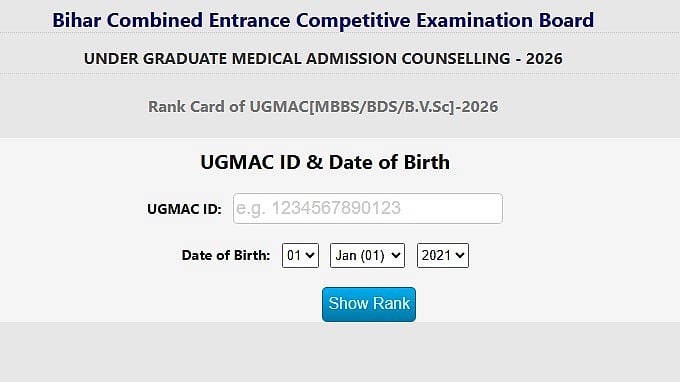 Bihar Releases NEET UG Rank Card 2026