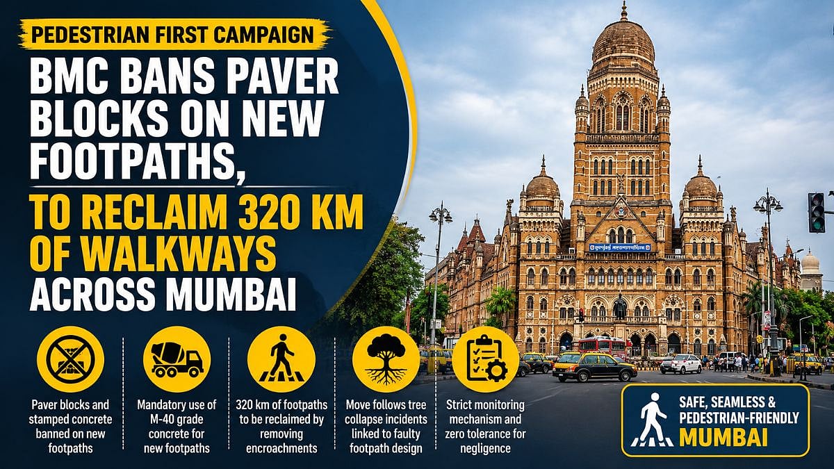 BMC Bans Paver Blocks, Launches Pedestrian Safety Drive