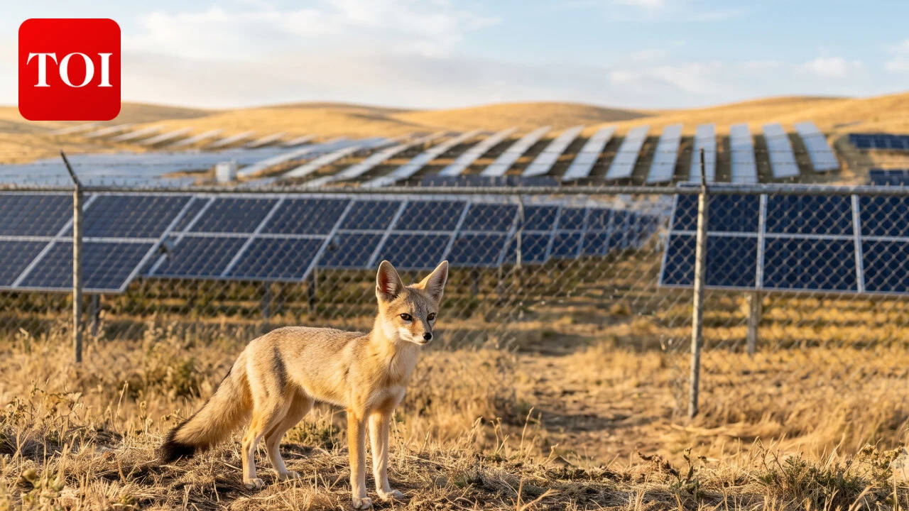 Solar Farms Help Endangered Foxes Thrive