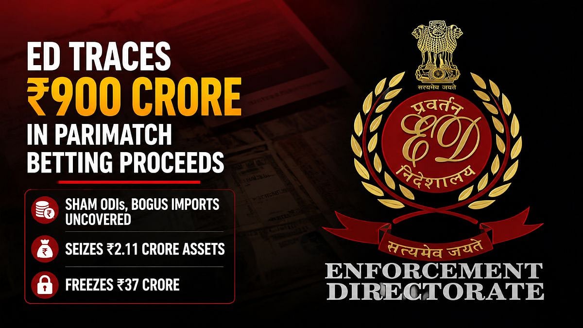 ED Seizes ₹2.11 Crore Assets, Freezes ₹37 Crore In Parimatch Betting Case
