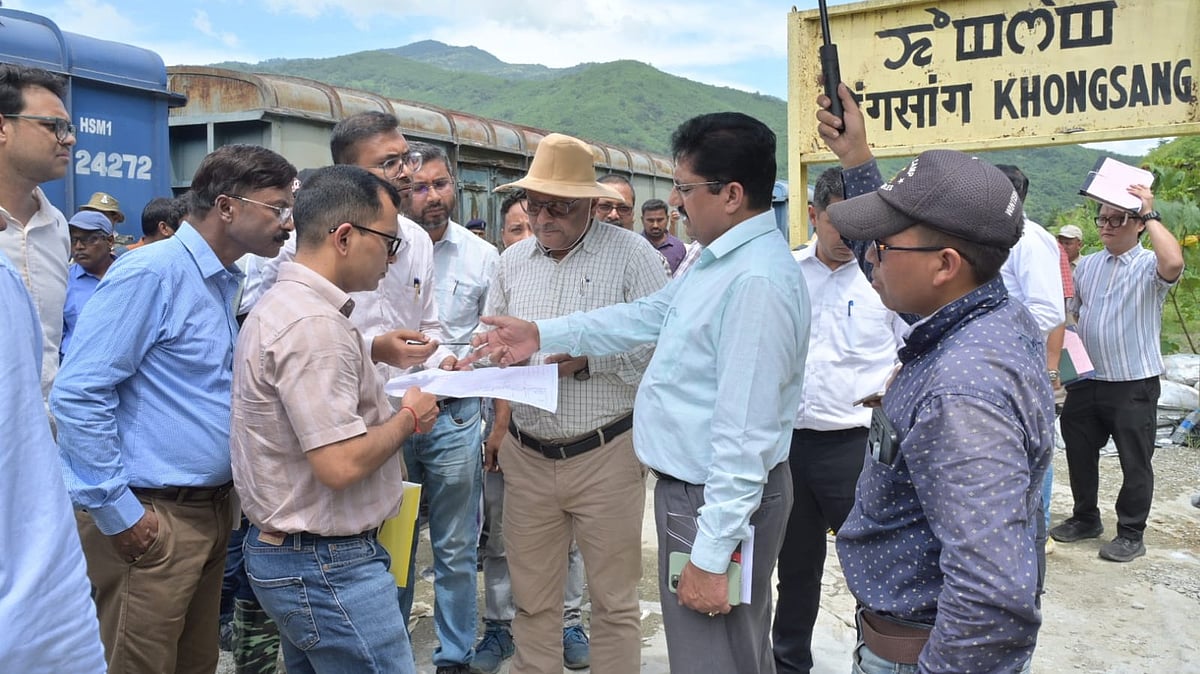 NFR GM Inspects Jiribam-Imphal Railway Project