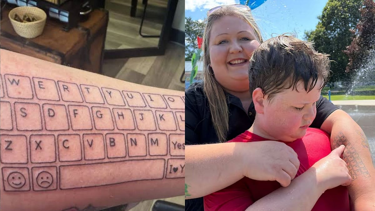 Canadian Mother Gets Keyboard Tattoo For Autistic Son