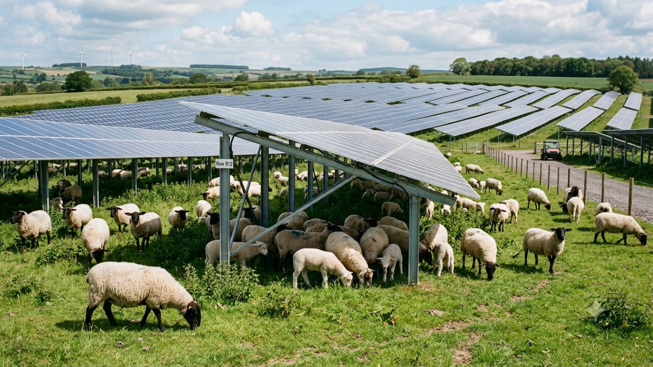 Volkswagen Uses 100 Sheep For Solar Farm Maintenance