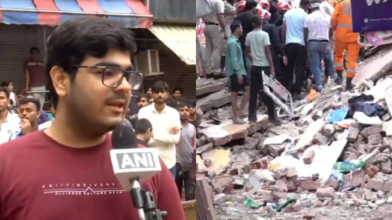 Delhi Building Collapses, Traps Children