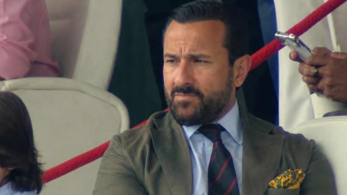 Saif Ali Khan Sports Historic Tie At Lord's Cricket Match