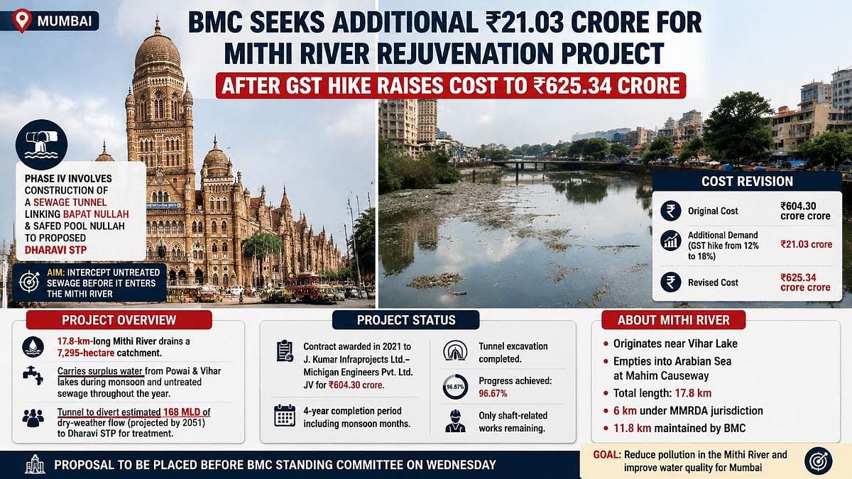 BMC Seeks ₹21.03 Crore More For Mithi River Project