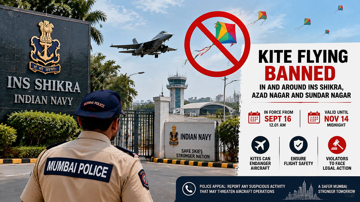 Mumbai Police Ban Kite Flying Near INS Shikra