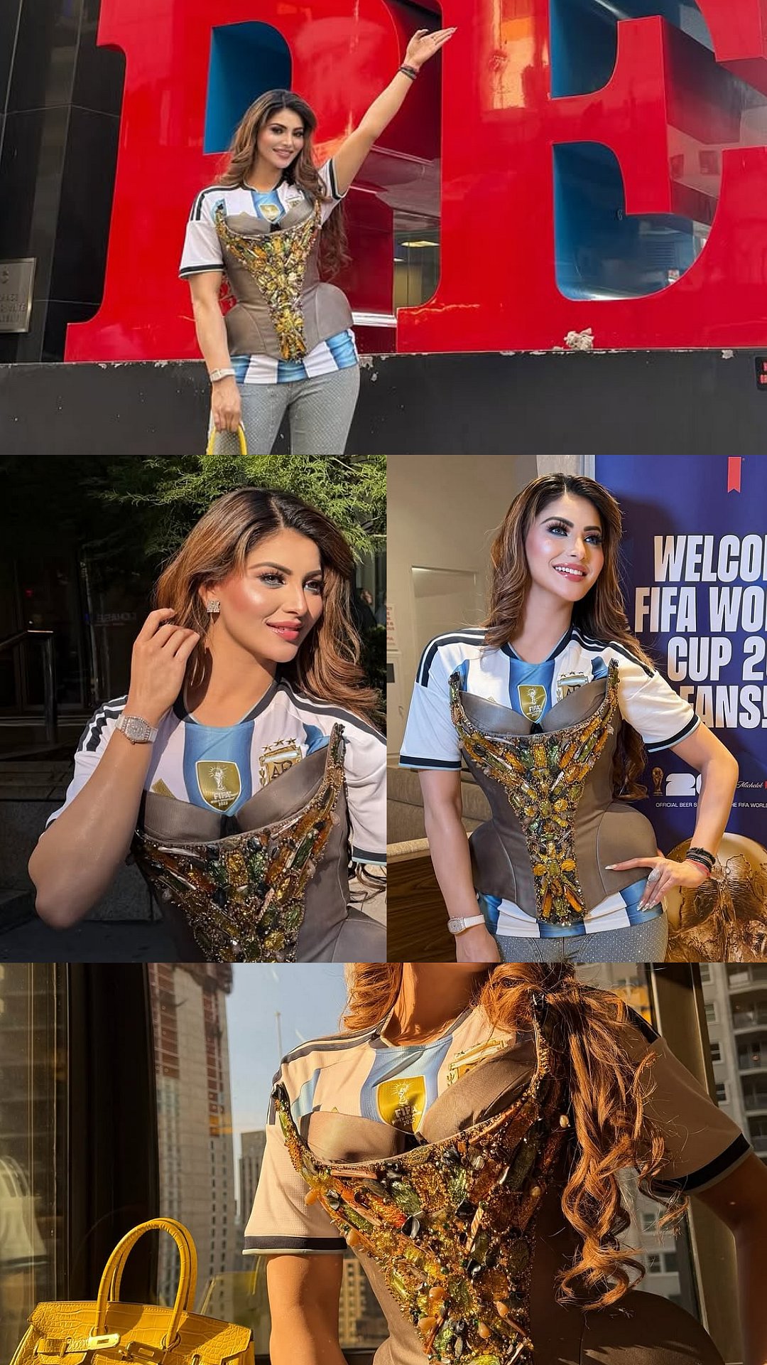 Urvashi Rautela Wears Argentina Jersey to FIFA Final