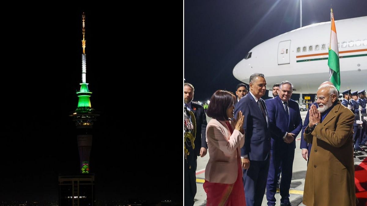 PM Modi Visits New Zealand, Auckland Sky Tower Lit Up