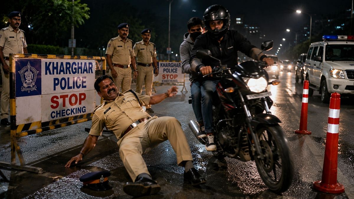 Navi Mumbai Police Constable Injured in Motorcycle Ramming