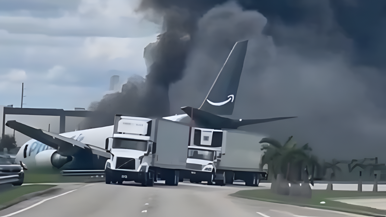Amazon Cargo Plane Crashes Off Miami Runway, 5 Dead