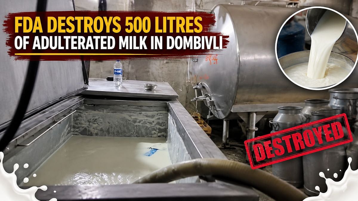 Maharashtra FDA Destroys 500 Litres Of Adulterated Milk In Dombivli