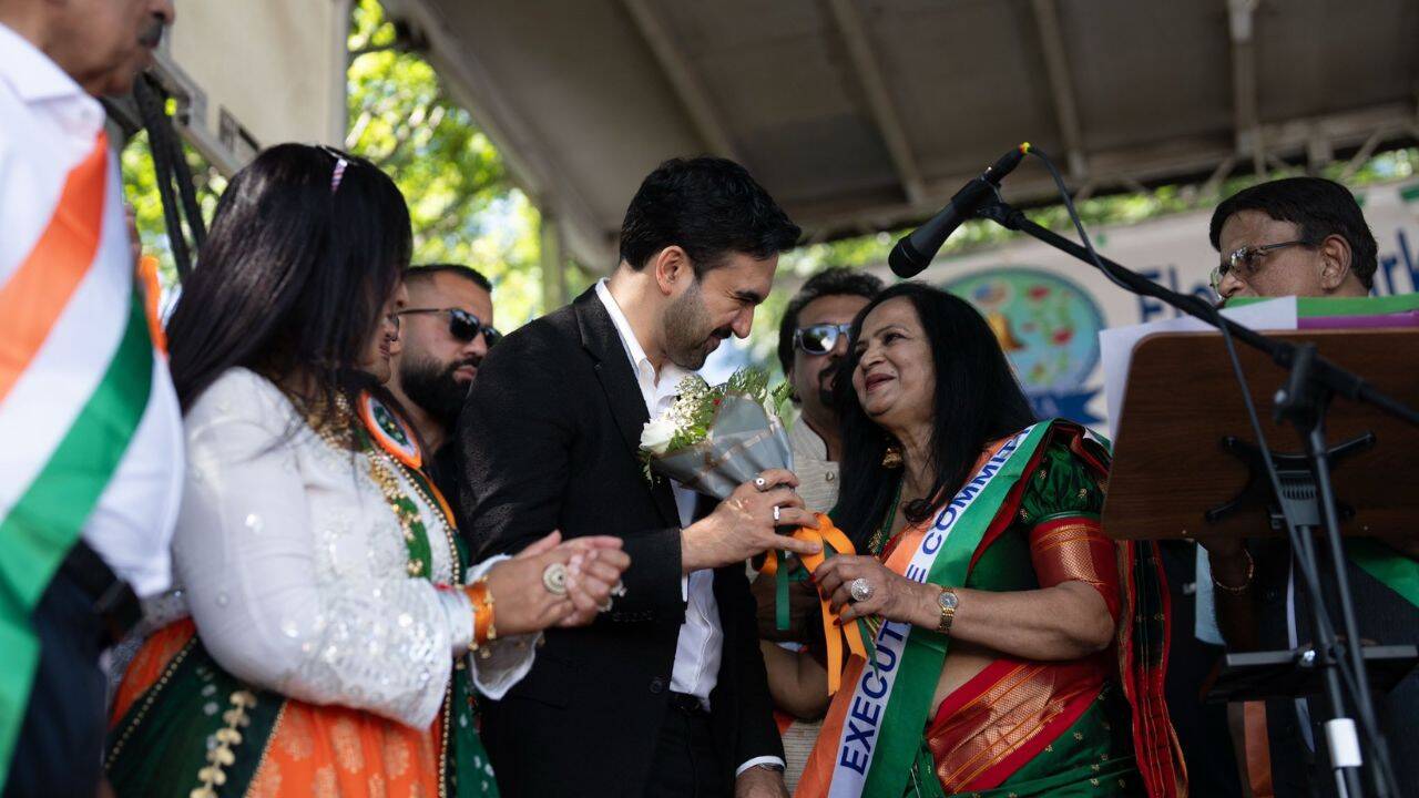 Zohran Mamdani Attends India Day Parade